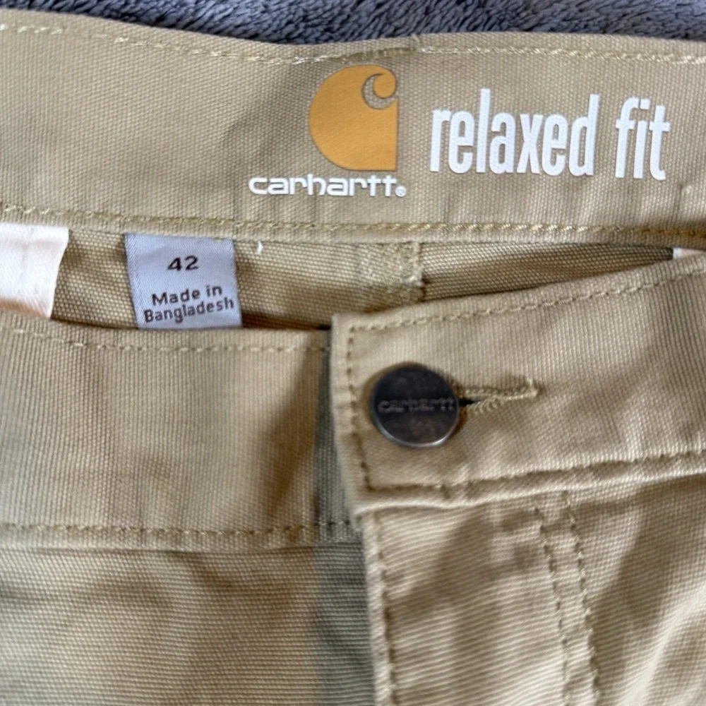 Carhartt Cargo Shorts Mens 42 Relaxed Fit Khaki
